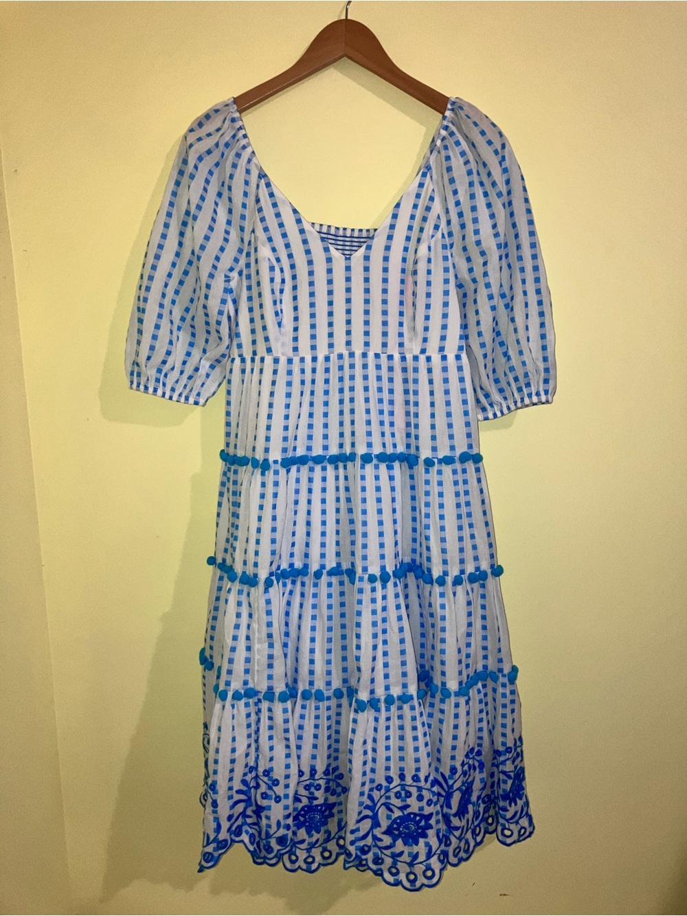 Lilly Pulitzer NEW Sidney Midi Dress Gingham Embroidered Size 4 Country Preppy - Picture 8 of 11